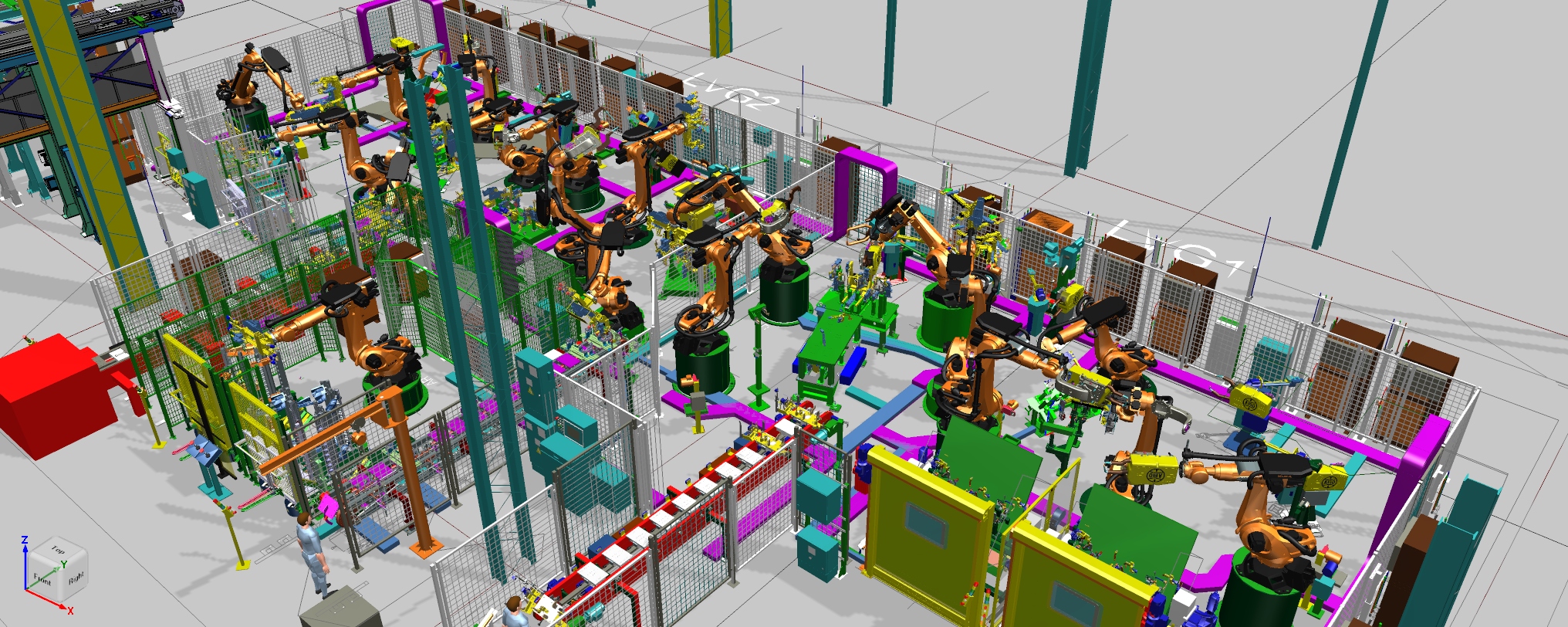 Cellule assemblage carrosserie compartiment moteur